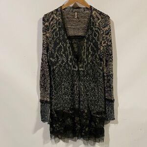 Free People Multicolor Patterned Cardigan